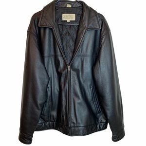 Vintage St. John’s Bay Leather Zip-Up Jacket